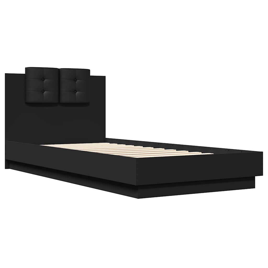 Cadre de lit sans matelas noir 90x200 cm - XIOS