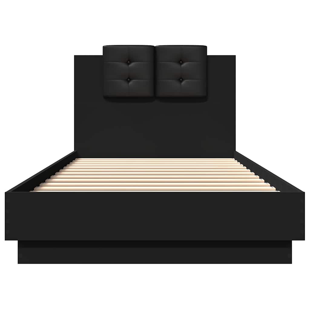 Cadre de lit sans matelas noir 90x200 cm - XIOS