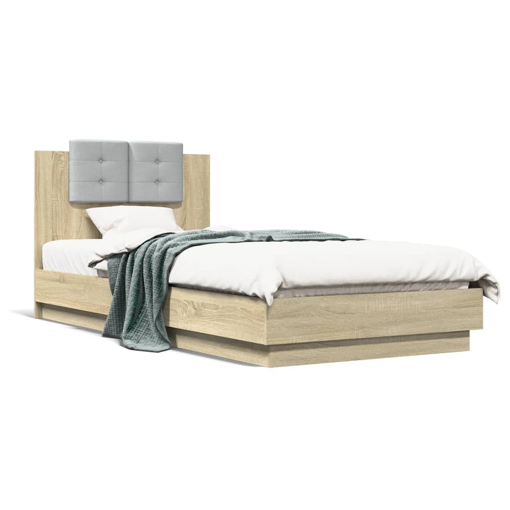 Cadre de lit sans matelas chêne sonoma 90x200 cm - XIOS