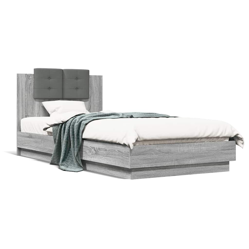 Cadre de lit sans matelas sonoma gris 90x200 cm - XIOS