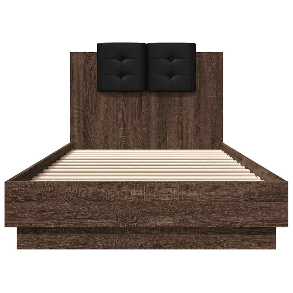 Cadre de lit sans matelas chêne marron 90x200 cm - XIOS