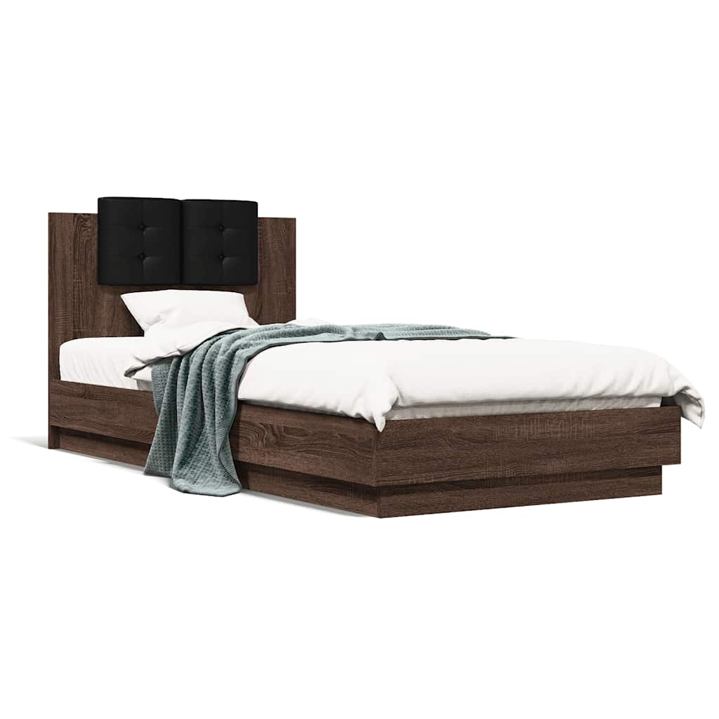 Cadre de lit sans matelas chêne marron 90x200 cm - XIOS