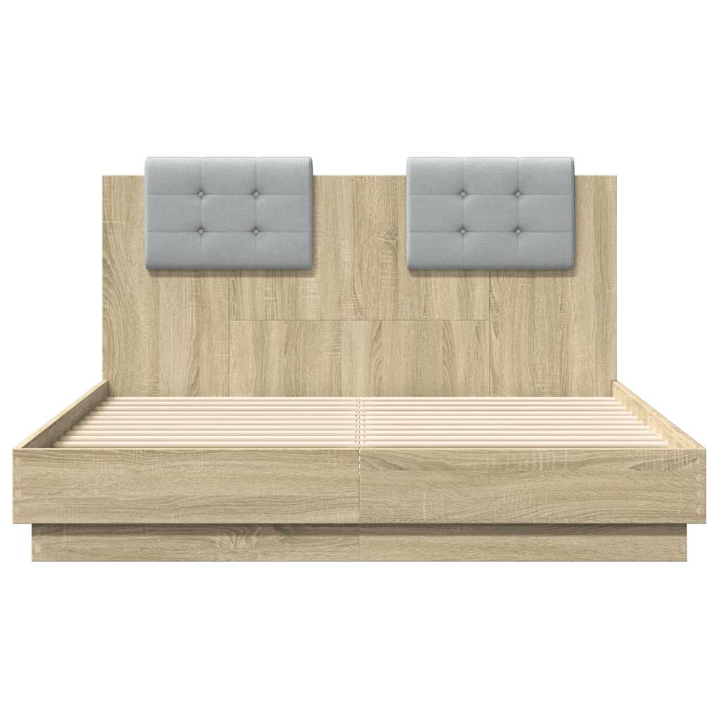 Cadre de lit sans matelas chêne sonoma 140x190 cm - XIOS