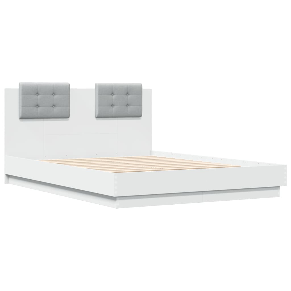 Cadre de lit sans matelas blanc 135x190 cm - XIOS