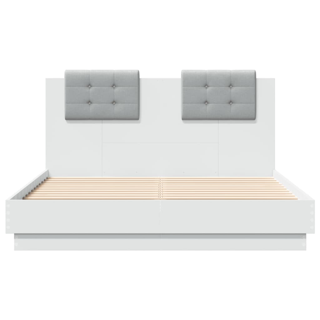 Cadre de lit sans matelas blanc 135x190 cm - XIOS