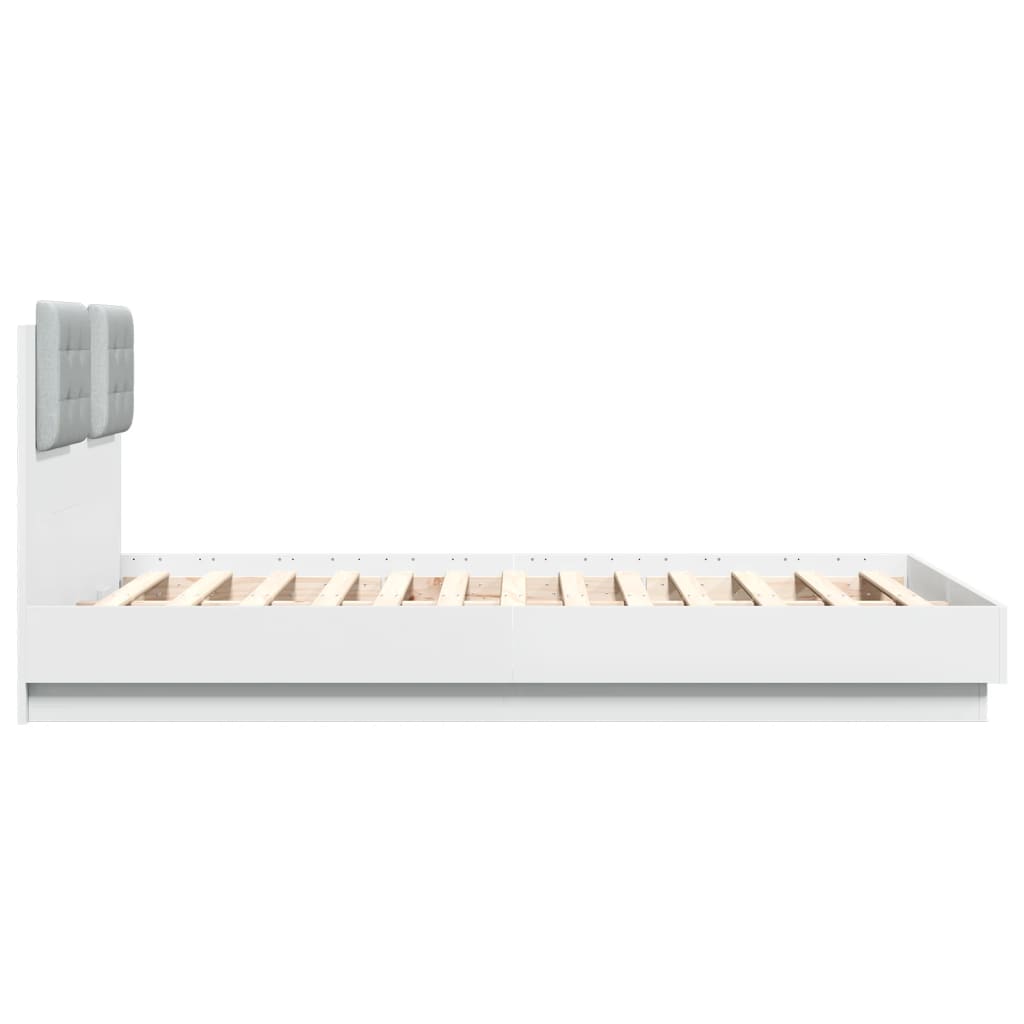Cadre de lit sans matelas blanc 135x190 cm - XIOS