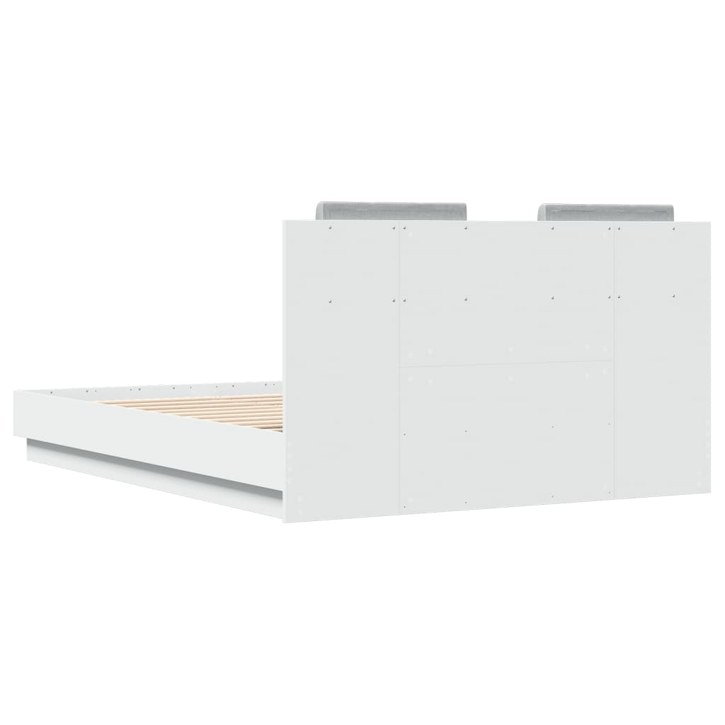 Cadre de lit sans matelas blanc 135x190 cm - XIOS