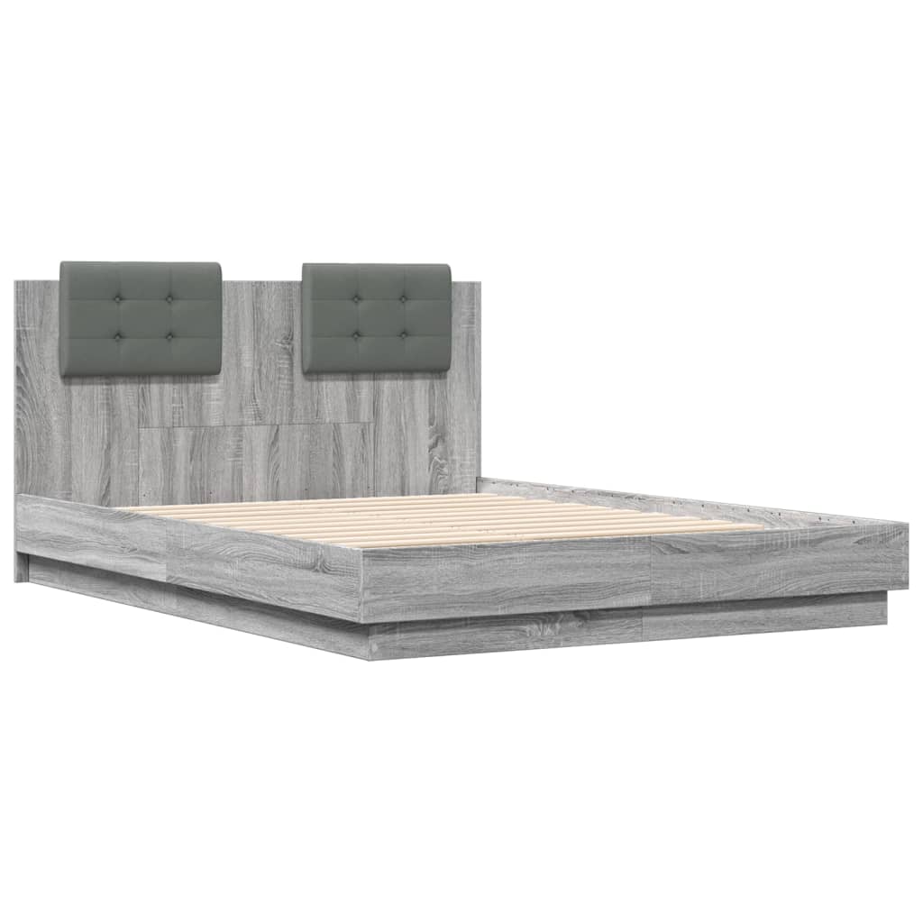 Cadre de lit sans matelas sonoma gris 135x190 cm - XIOS
