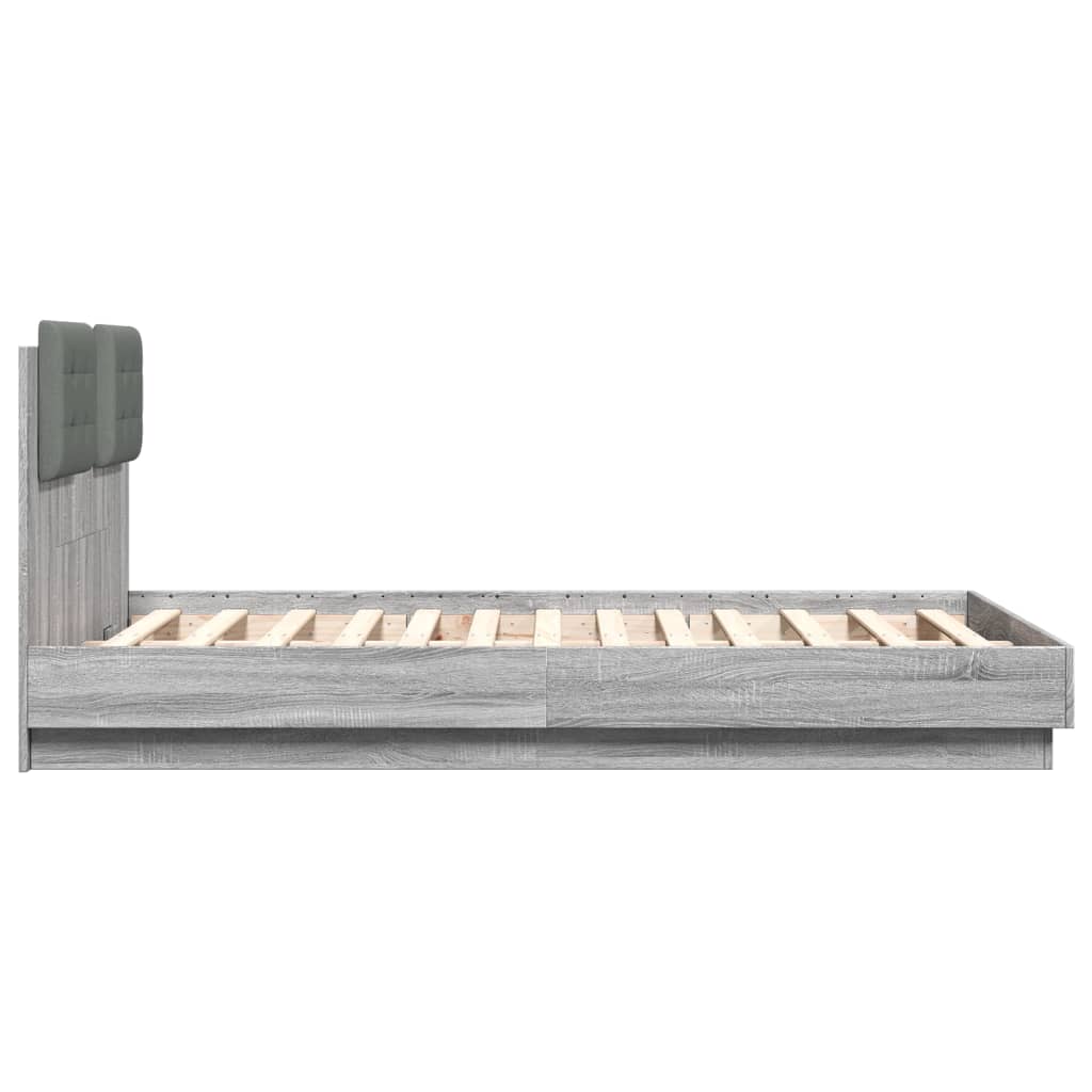Cadre de lit sans matelas sonoma gris 135x190 cm - XIOS