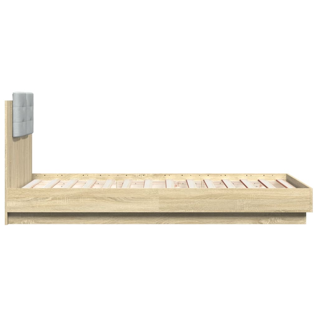 Cadre de lit sans matelas chêne sonoma 75x190 cm - XIOS