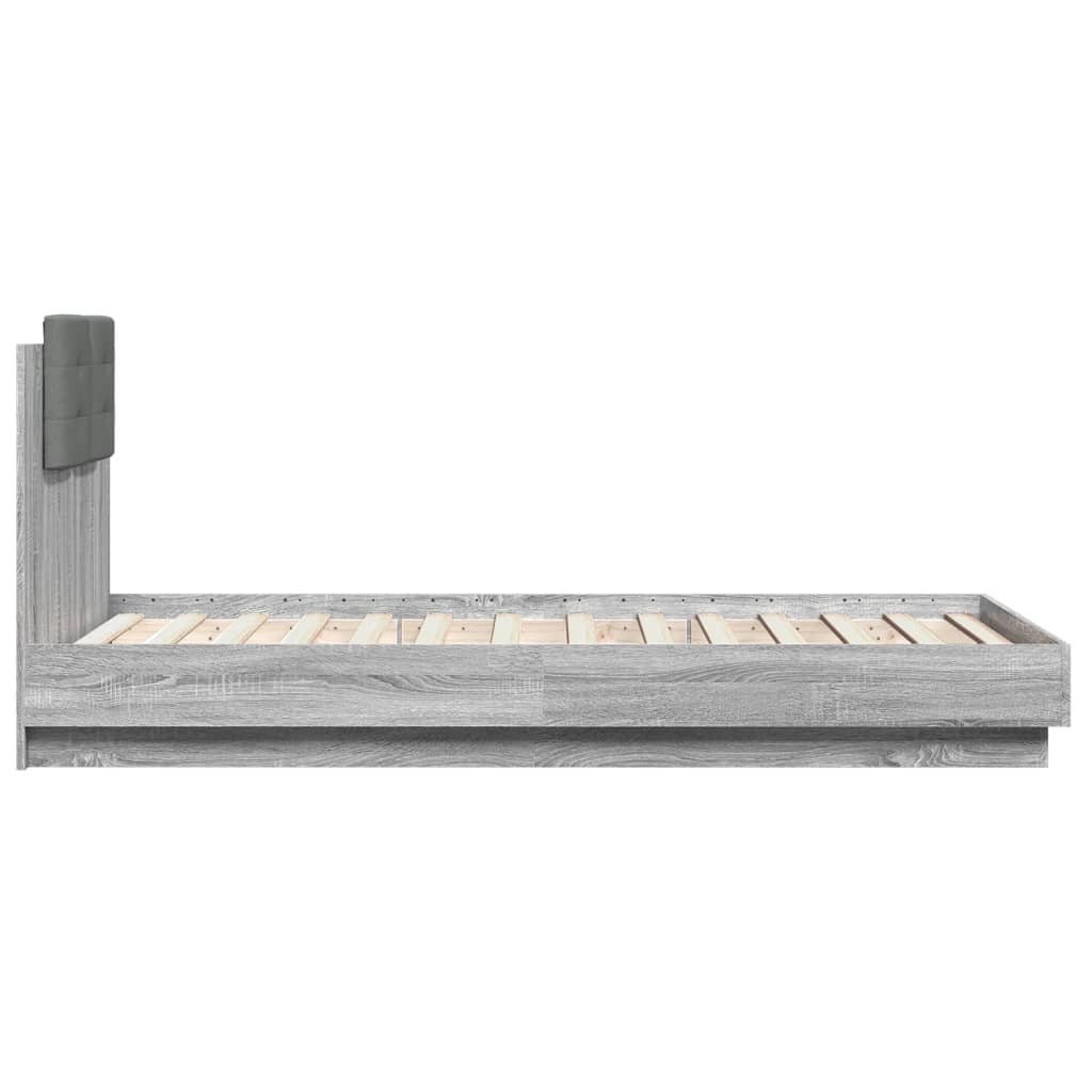 Cadre de lit sans matelas sonoma gris 75x190 cm - XIOS