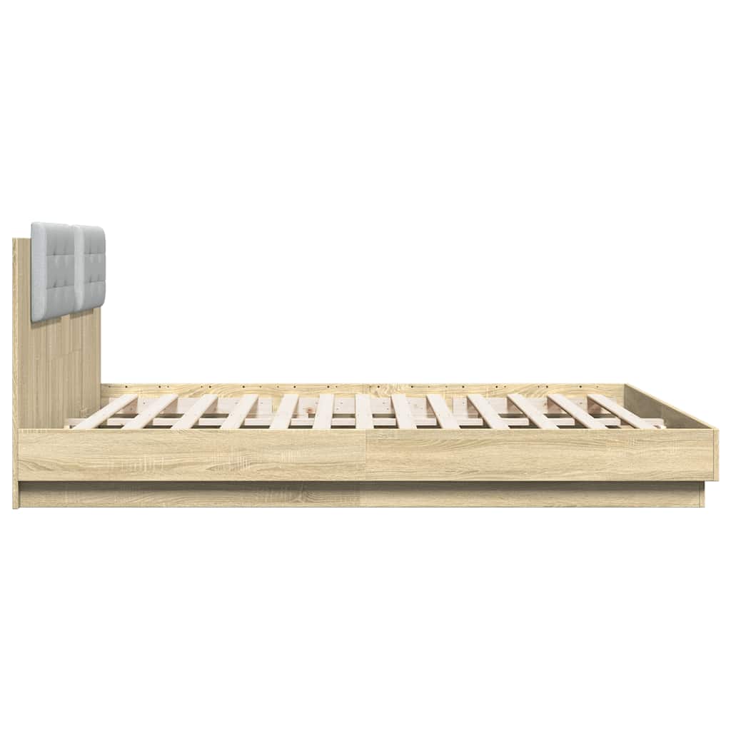 Cadre de lit avec LED sans matelas chêne sonoma 180x200 cm - XIOS