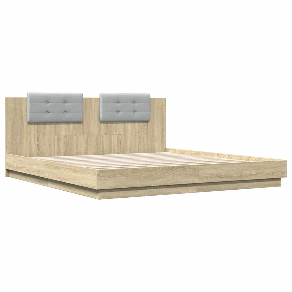 Cadre de lit avec LED sans matelas chêne sonoma 160x200 cm - XIOS