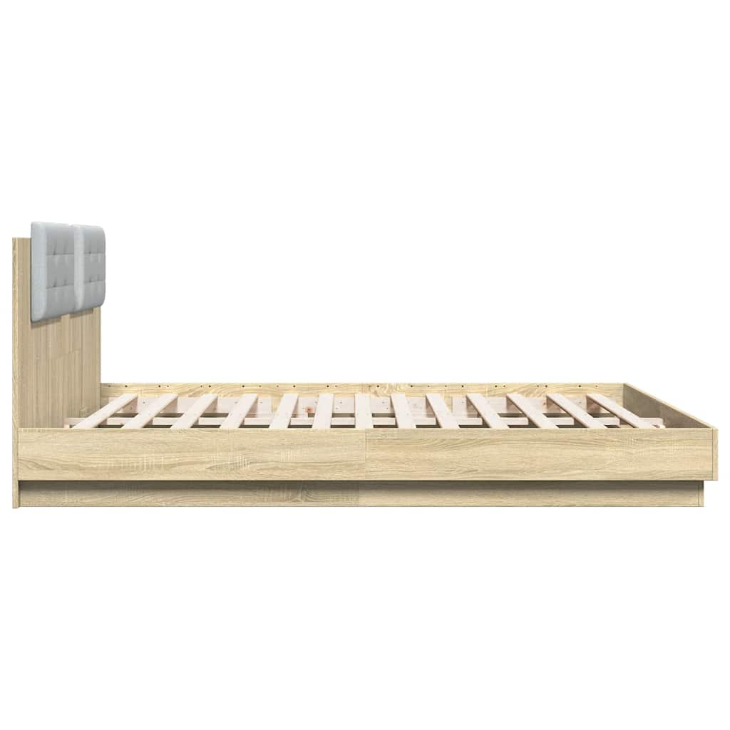 Cadre de lit avec LED sans matelas chêne sonoma 160x200 cm - XIOS