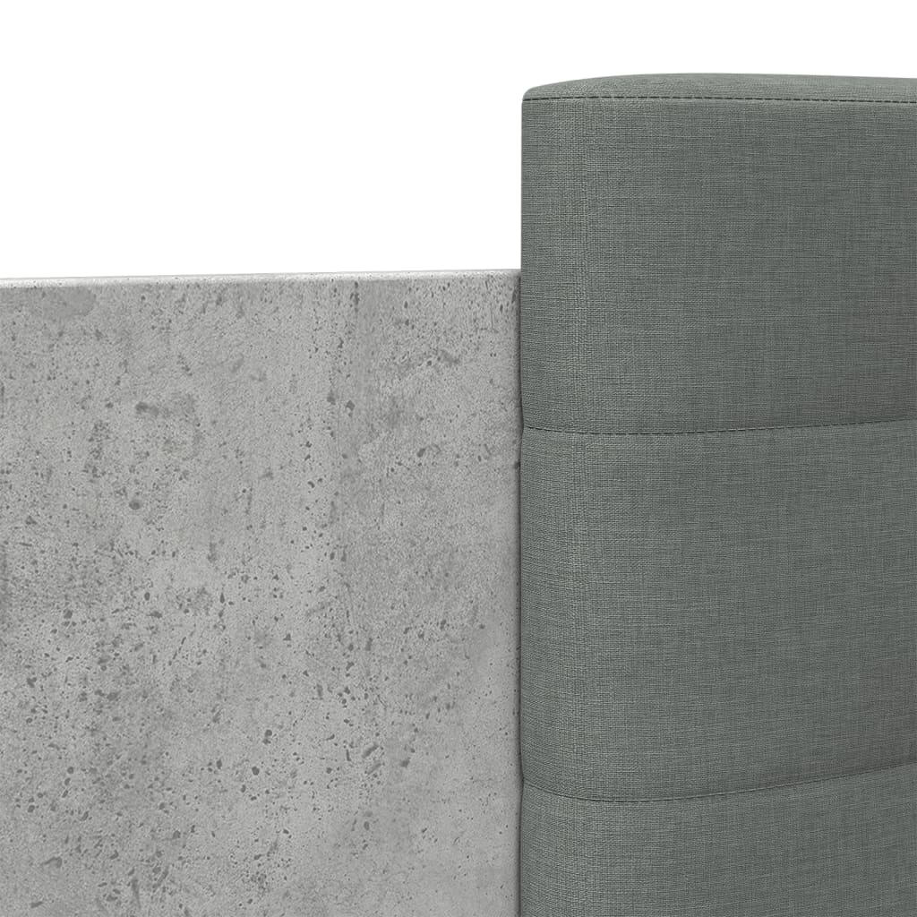 Cadre de lit avec LED sans matelas gris béton 160x200 cm - XIOS