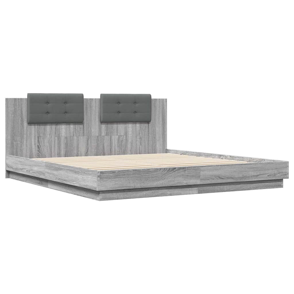 Cadre de lit avec LED sans matelas sonoma gris 160x200 cm - XIOS