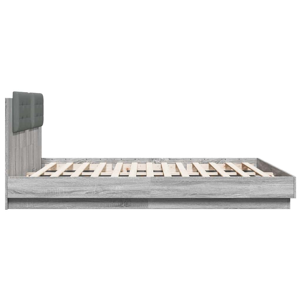 Cadre de lit avec LED sans matelas sonoma gris 160x200 cm - XIOS