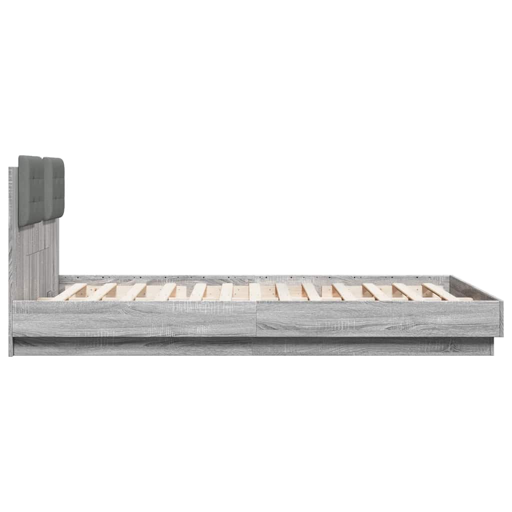 Cadre de lit avec LED sans matelas sonoma gris 150x200 cm - XIOS