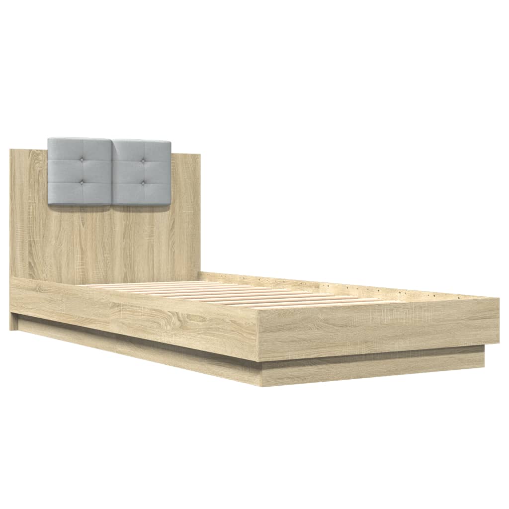 Cadre de lit avec LED sans matelas chêne sonoma 100x200 cm - XIOS