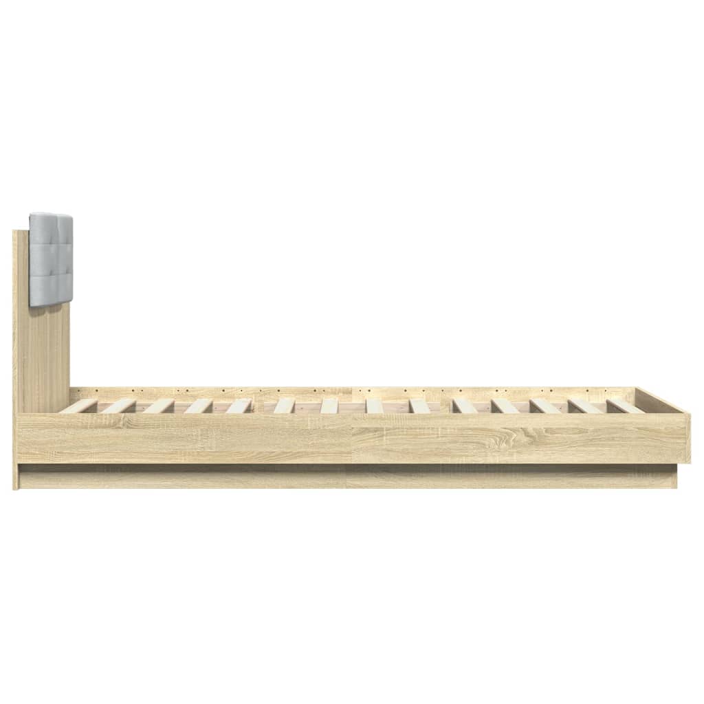 Cadre de lit avec LED sans matelas chêne sonoma 100x200 cm - XIOS