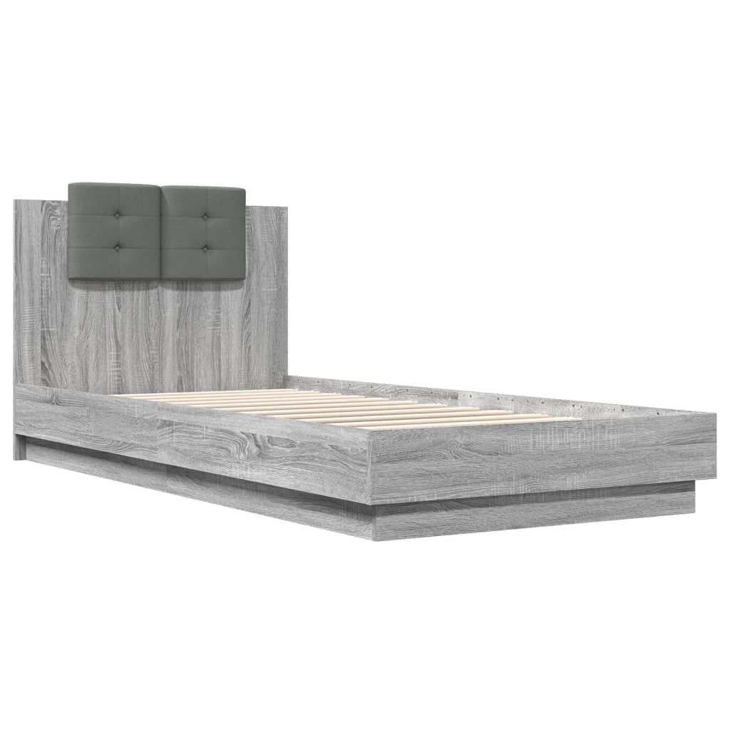 Cadre de lit avec LED sans matelas sonoma gris 90x200 cm - XIOS