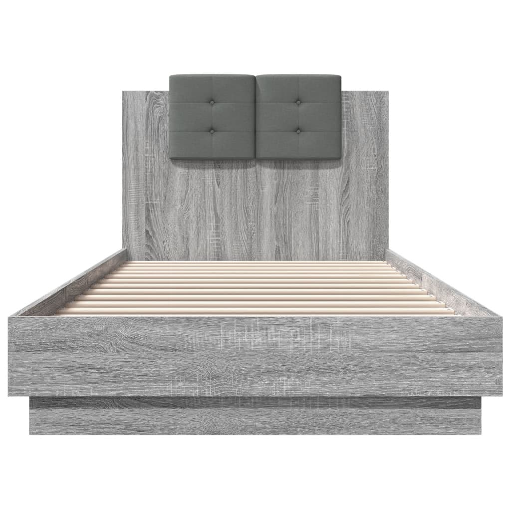 Cadre de lit avec LED sans matelas sonoma gris 90x200 cm - XIOS