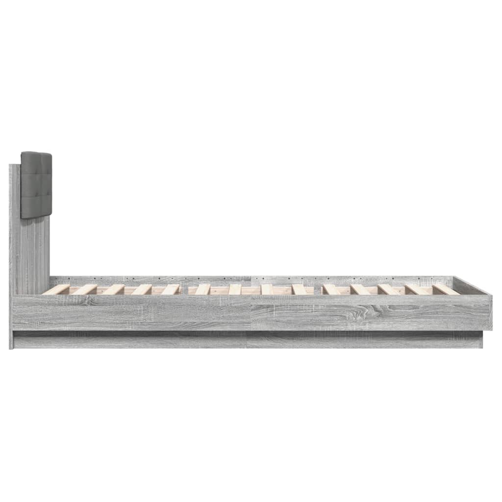 Cadre de lit avec LED sans matelas sonoma gris 90x200 cm - XIOS