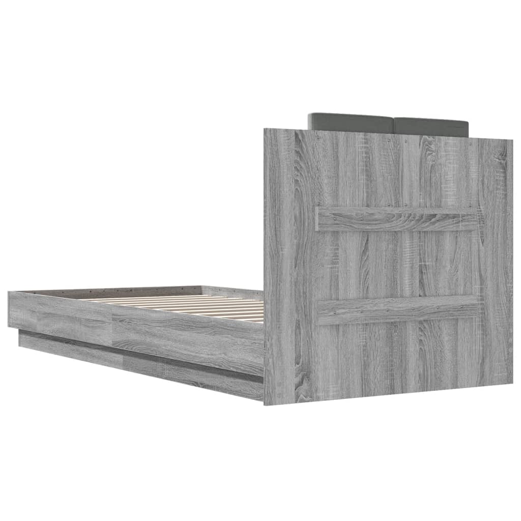 Cadre de lit avec LED sans matelas sonoma gris 90x200 cm - XIOS