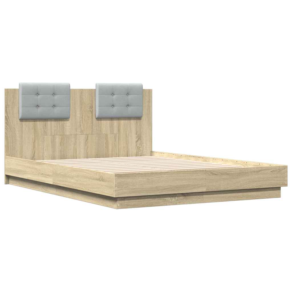 Cadre de lit avec LED sans matelas chêne sonoma 120x190 cm - XIOS