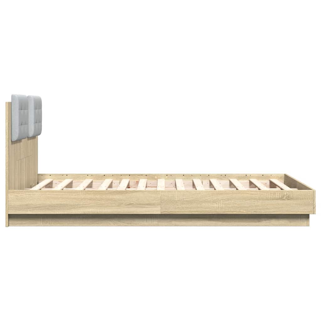 Cadre de lit avec LED sans matelas chêne sonoma 120x190 cm - XIOS