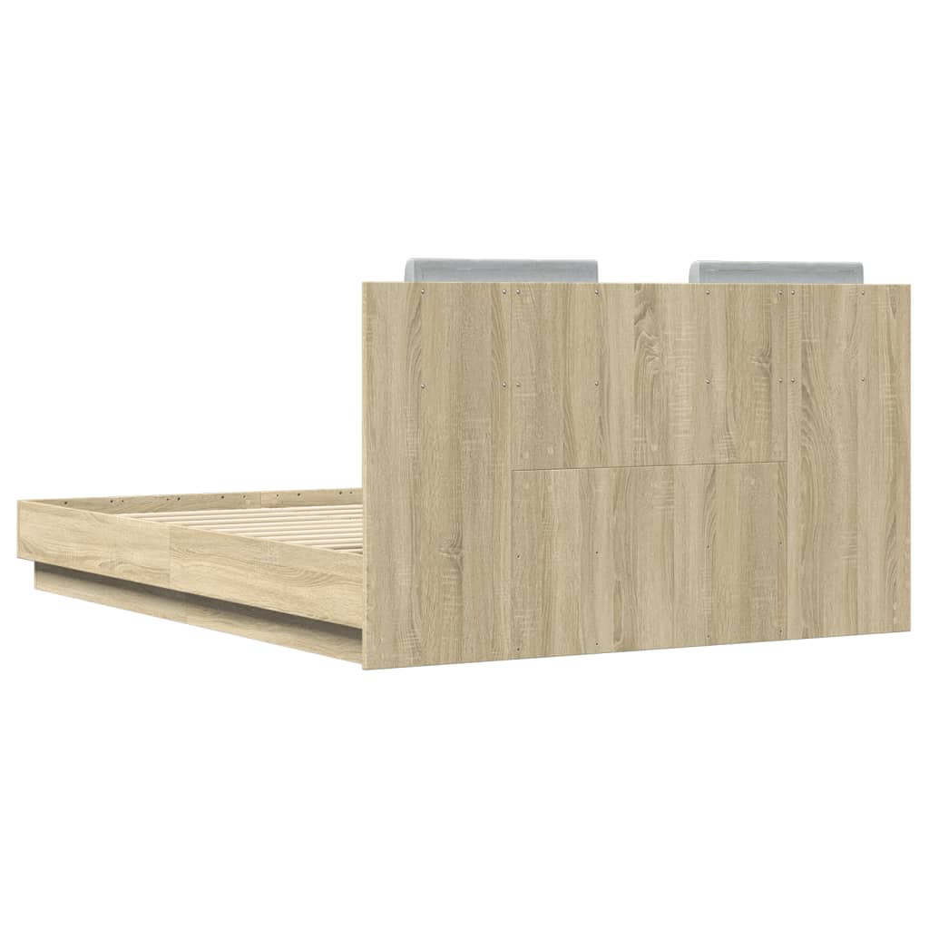 Cadre de lit avec LED sans matelas chêne sonoma 120x190 cm - XIOS