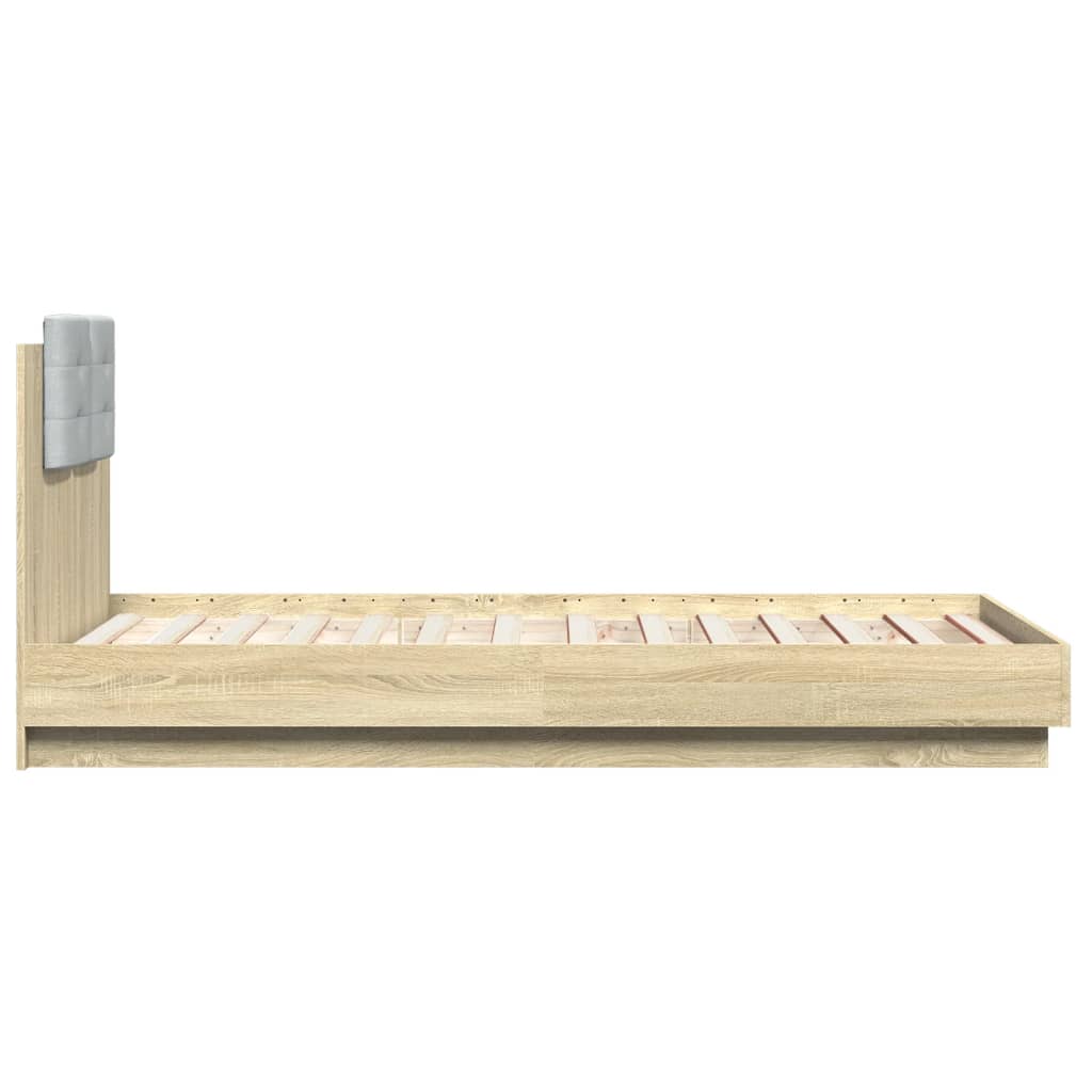 Cadre de lit avec LED sans matelas chêne sonoma 90x190 cm - XIOS