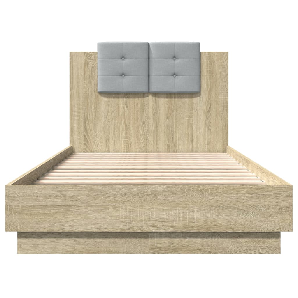 Cadre de lit avec LED sans matelas chêne sonoma 75x190 cm - XIOS