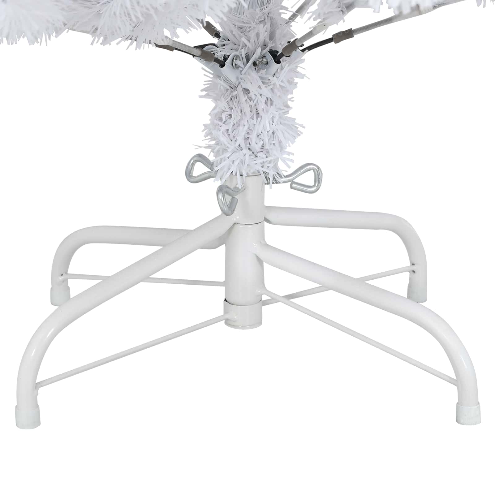 Sapin de Noël artificiel avec 150 LED Blanc 150 cm PVC et métal - XIOS