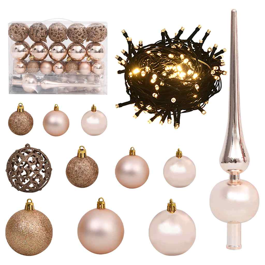 Sapin de Noël artificiel articulé 150 LED et boules 150 cm - XIOS