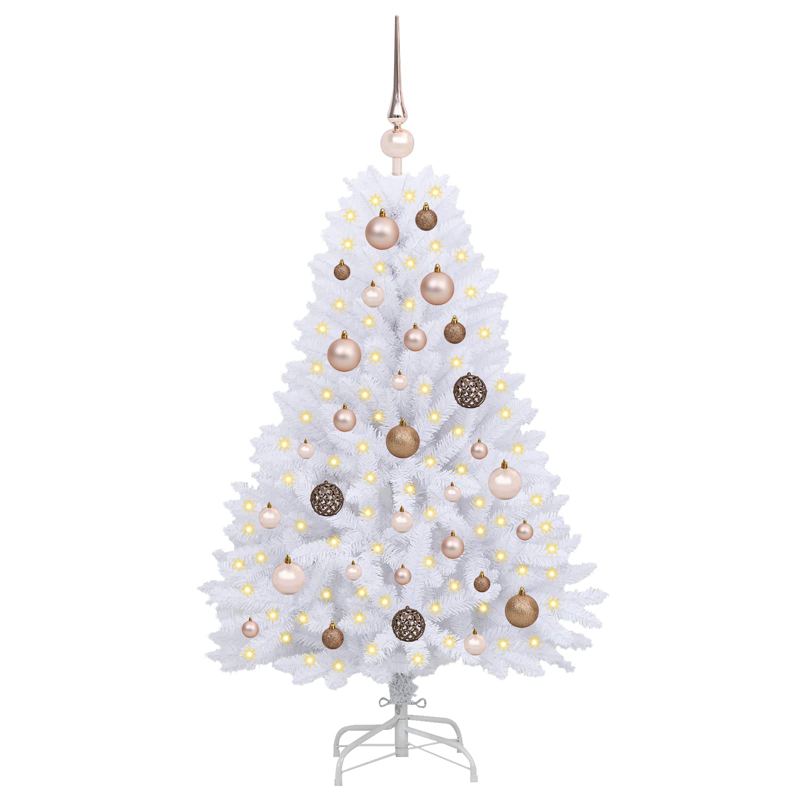 Sapin de Noël artificiel Blanc 68 x 68 x 120 cm PVC et métal - XIOS