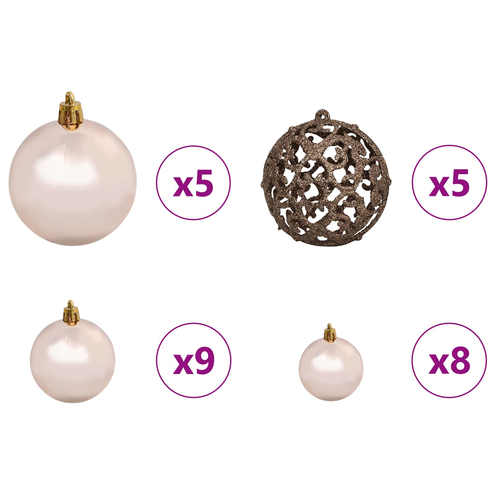 Sapin de Noël artificiel Blanc 68 x 68 x 120 cm PVC et métal - XIOS