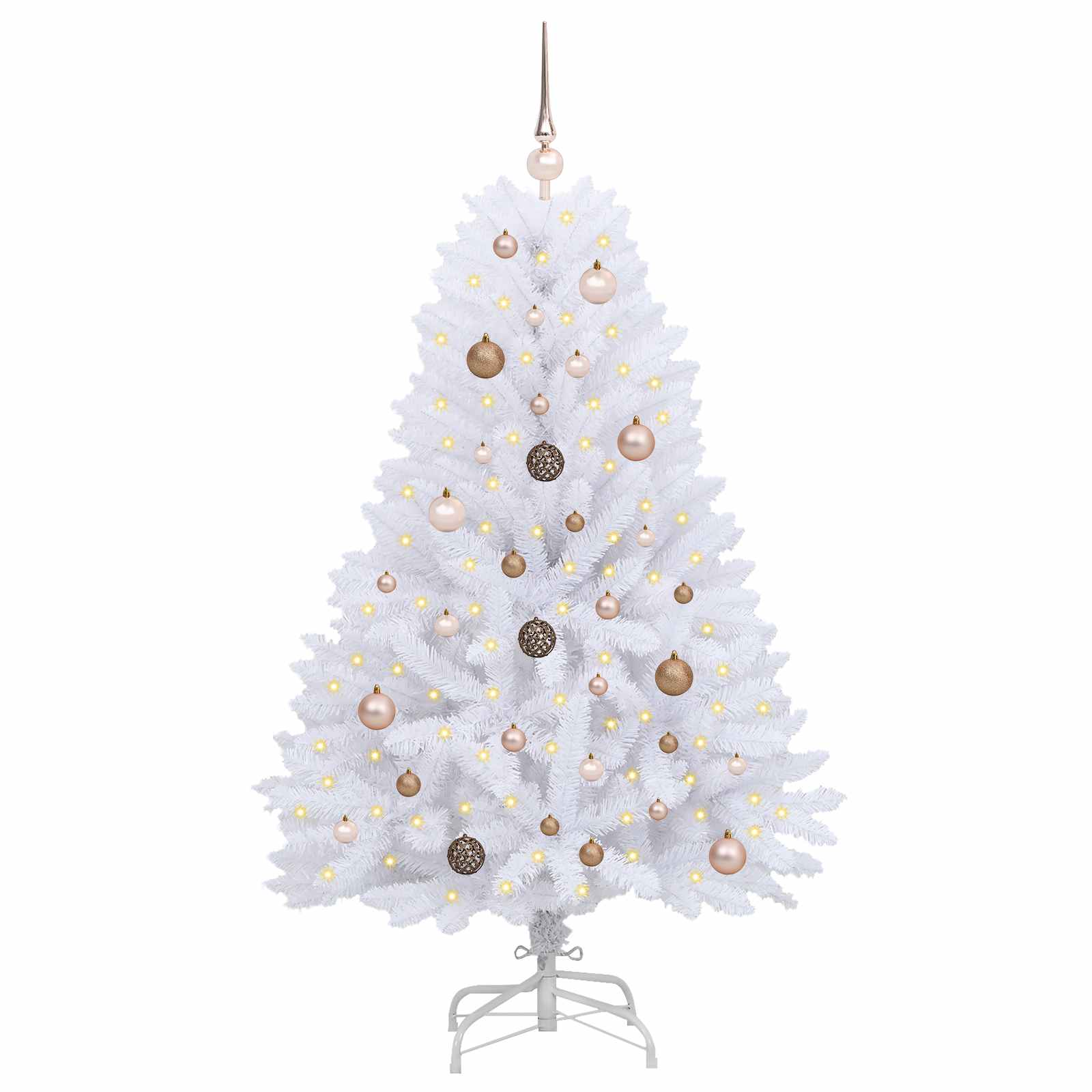 Sapin de Noël artificiel Blanc 80 x 80 x 150 cm PVC et métal - XIOS