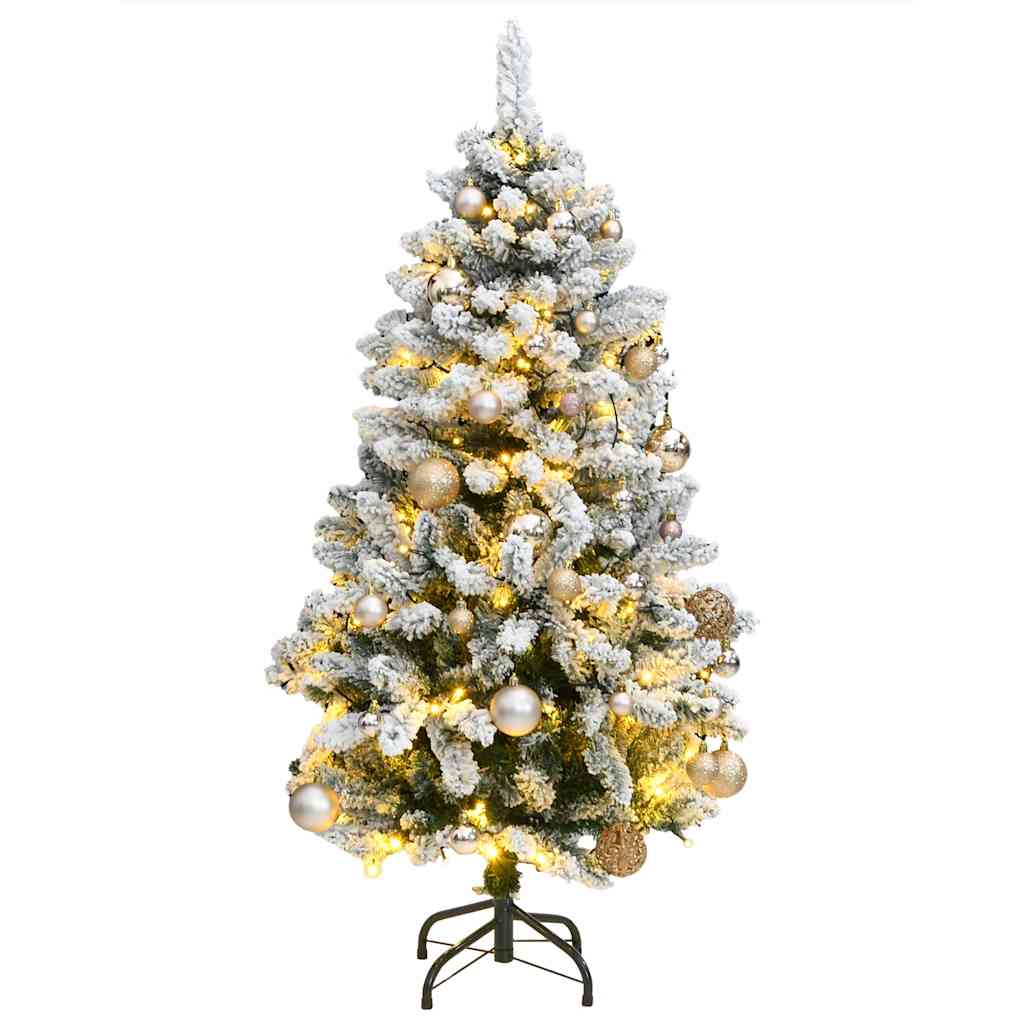 Sapin de Noël artificiel articulé 150 LED et boules 120 cm - XIOS