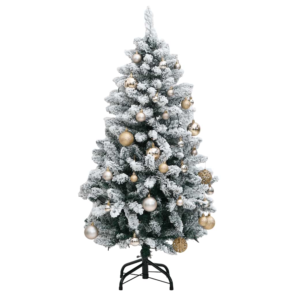 Sapin de Noël artificiel articulé 150 LED et boules 120 cm - XIOS