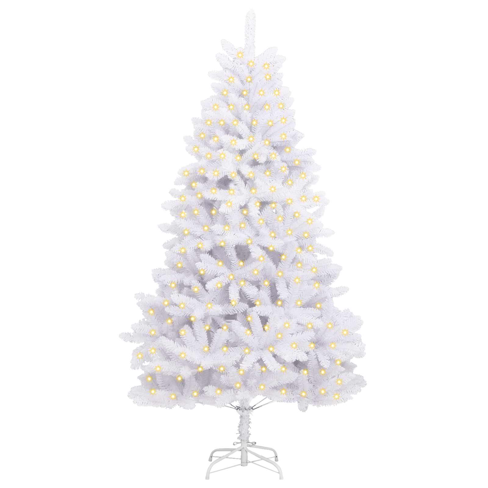 Sapin de Noël artificiel avec 300 LED Blanc 210 cm PVC et métal - XIOS