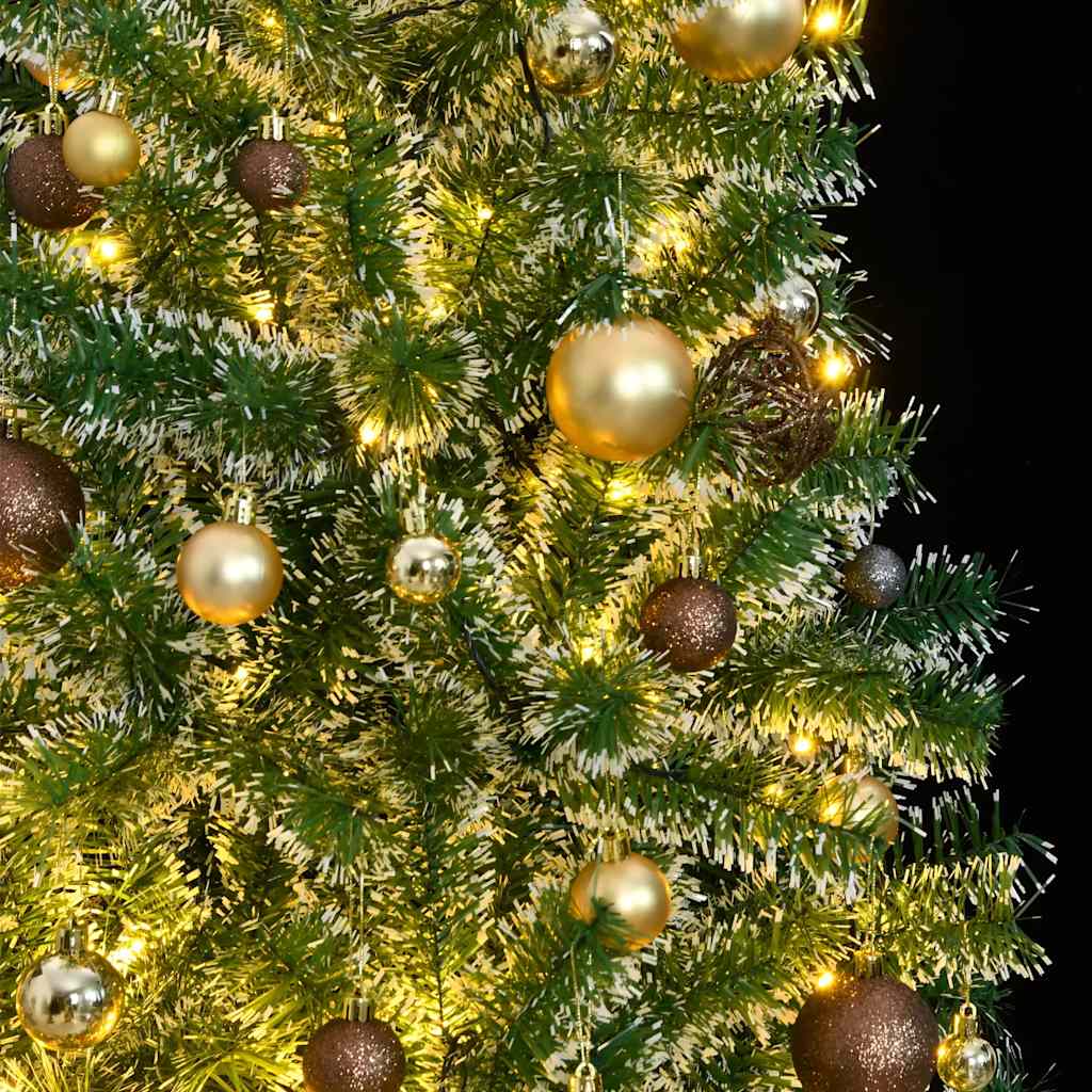 Sapin de Noël artificiel 300 LED&boules&neige floquée 210 cm - XIOS