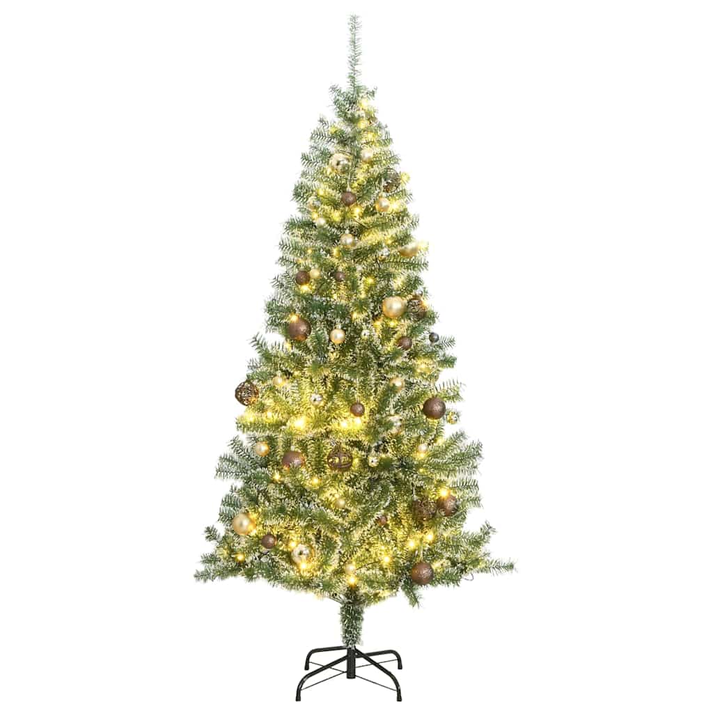 Sapin de Noël artificiel 300 LED&boules&neige floquée 240 cm - XIOS