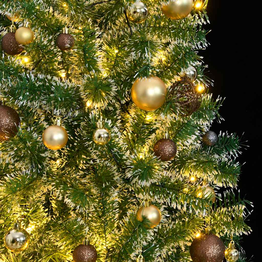 Sapin de Noël artificiel 300 LED&boules&neige floquée 240 cm - XIOS