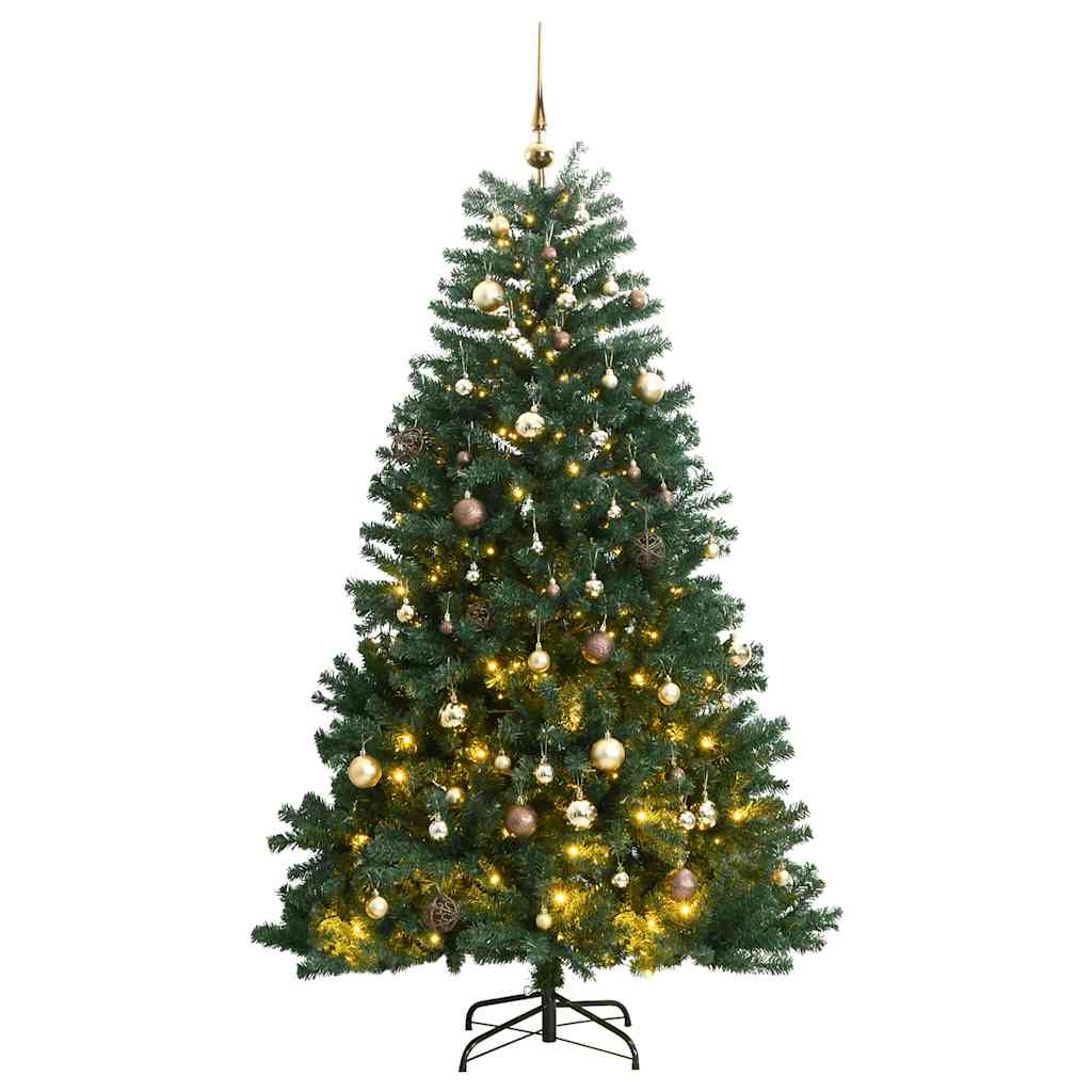 Sapin de Noël artificiel articulé 300 LED et boules 240 cm - XIOS