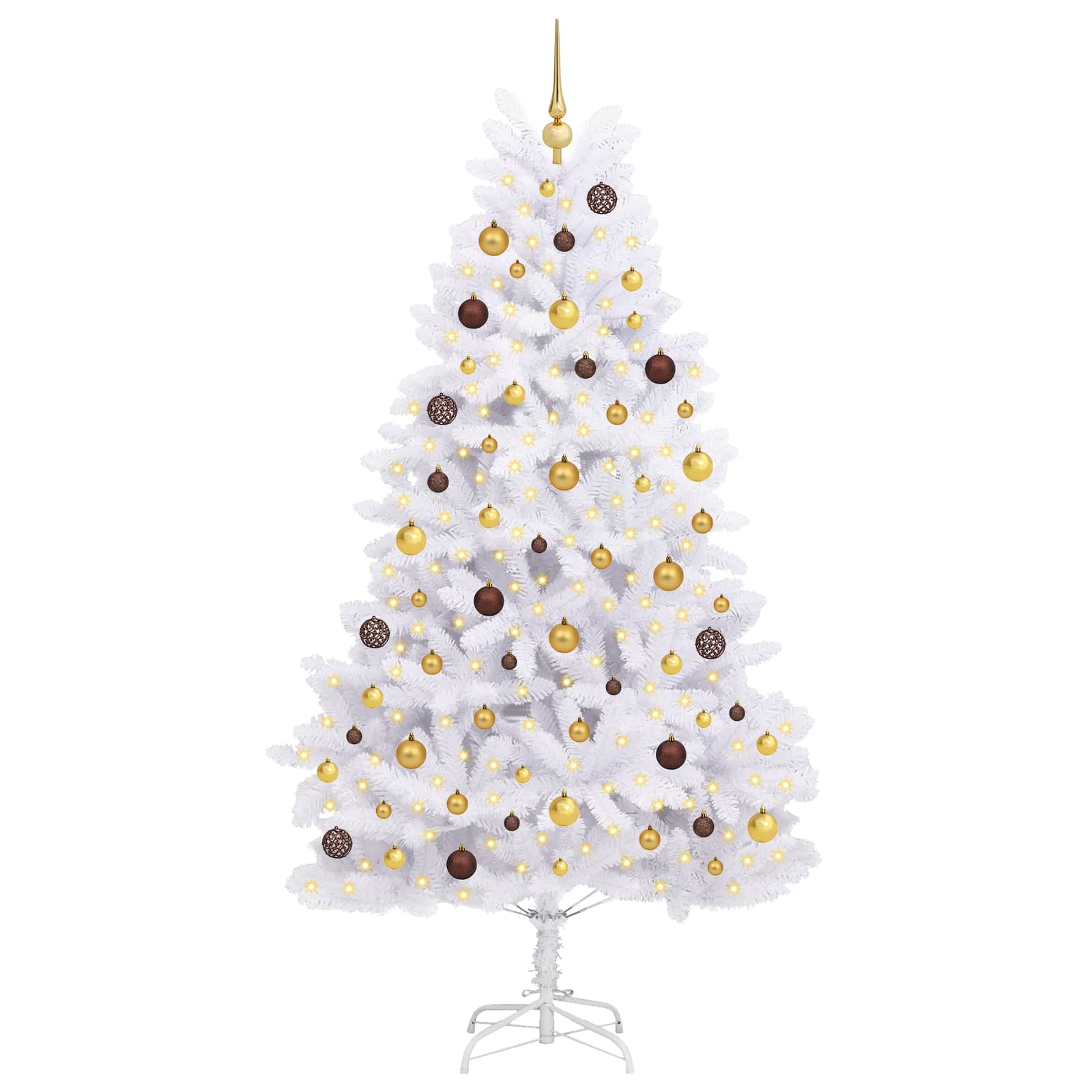 Sapin de Noël artificiel Blanc 106 x 106 x 210 cm PVC et métal - XIOS