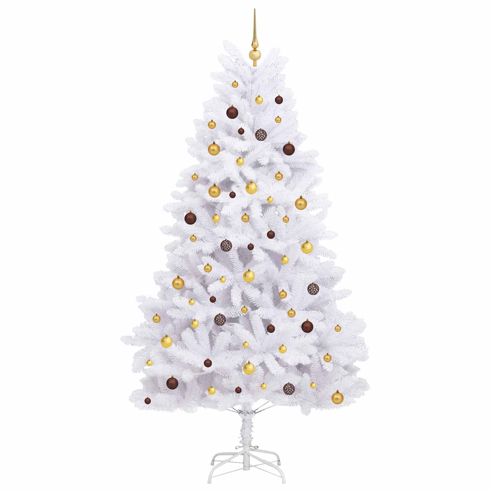 Sapin de Noël artificiel Blanc 120 x 120 x 240 cm PVC et métal - XIOS