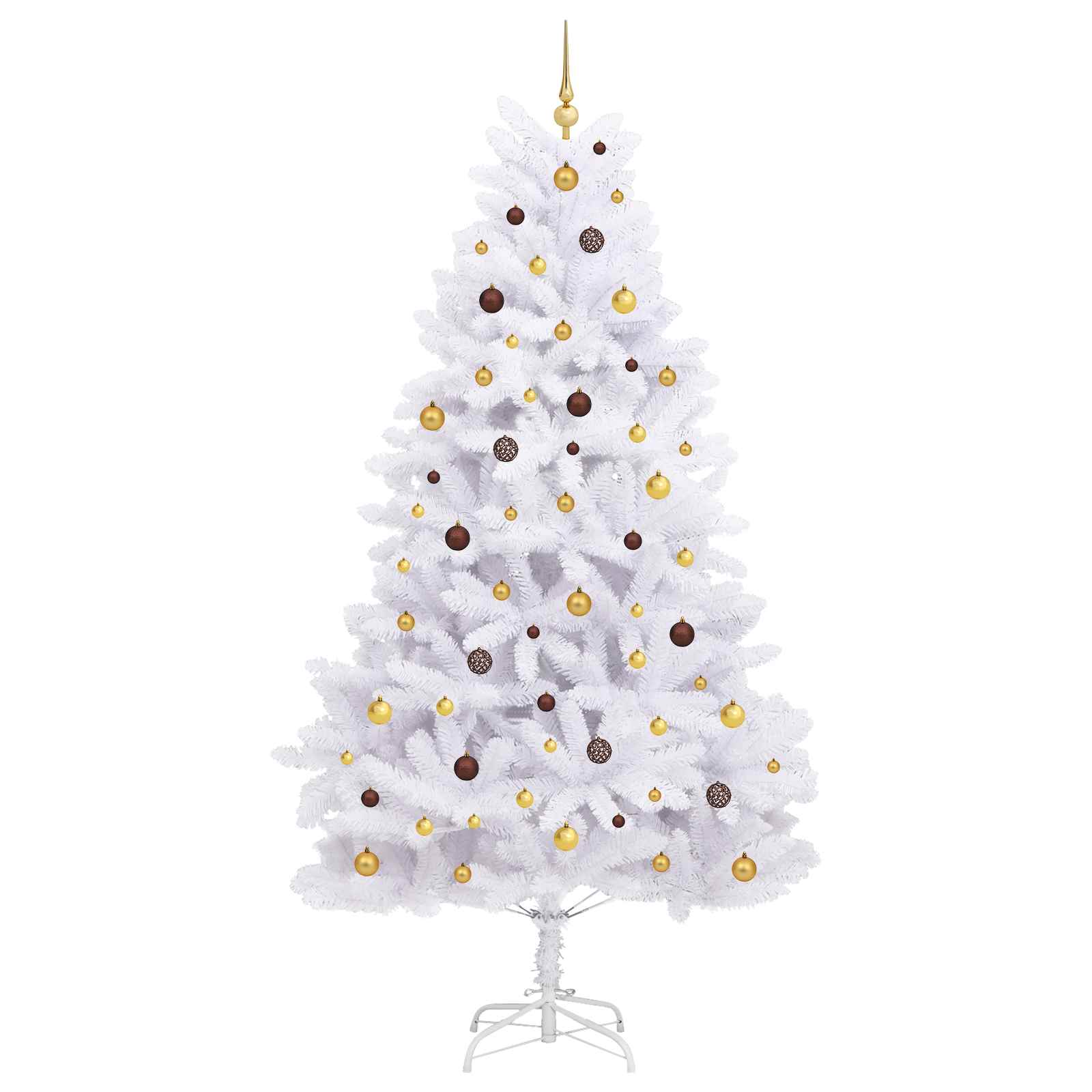 Sapin de Noël artificiel Blanc 128 x 128 x 270 cm PVC et métal