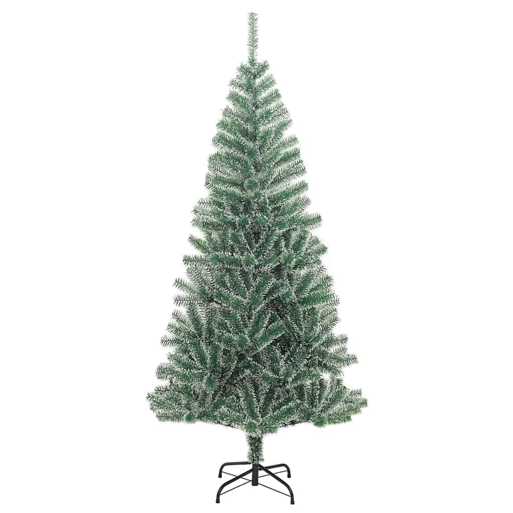 Sapin de Noël artificiel 300 LED&boules&neige floquée 240 cm