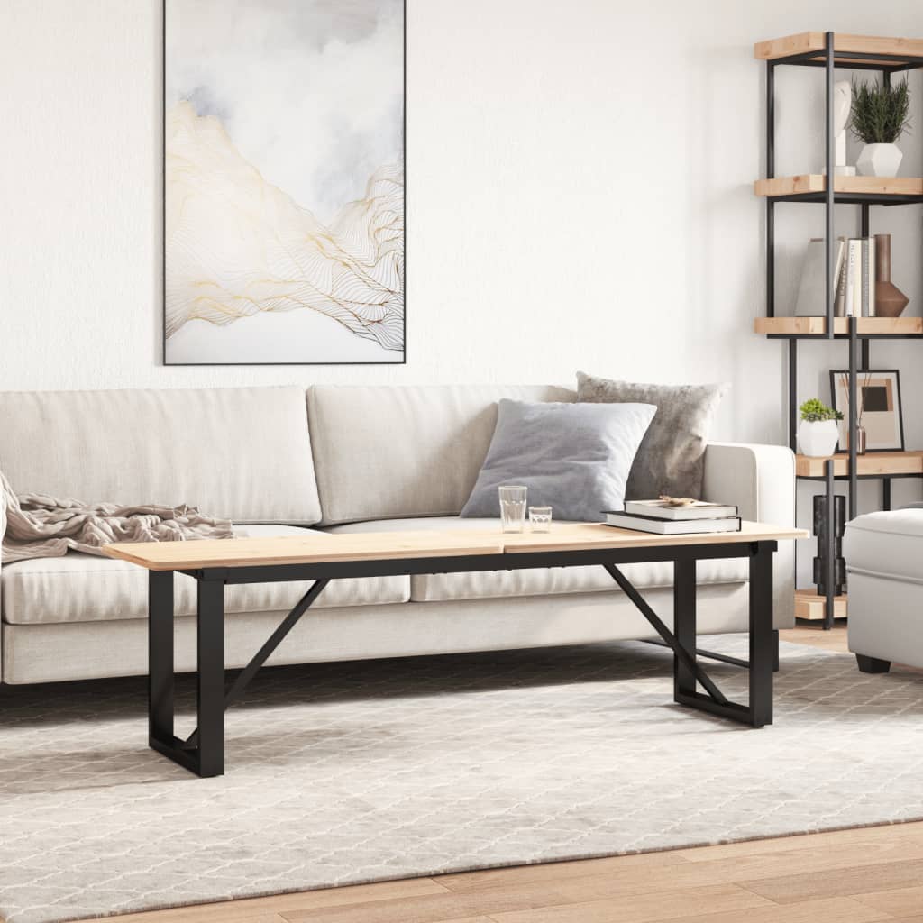 Pieds de table basse cadre en O 140x30x43 cm acier - XIOS